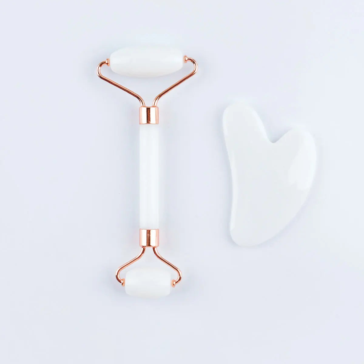2pcs Double-end Gua Sha Massage Roller Neck Face Board Facial Skin Lifting Scraper Anti-Wrinkle Beeswax Stone Scraping Massager