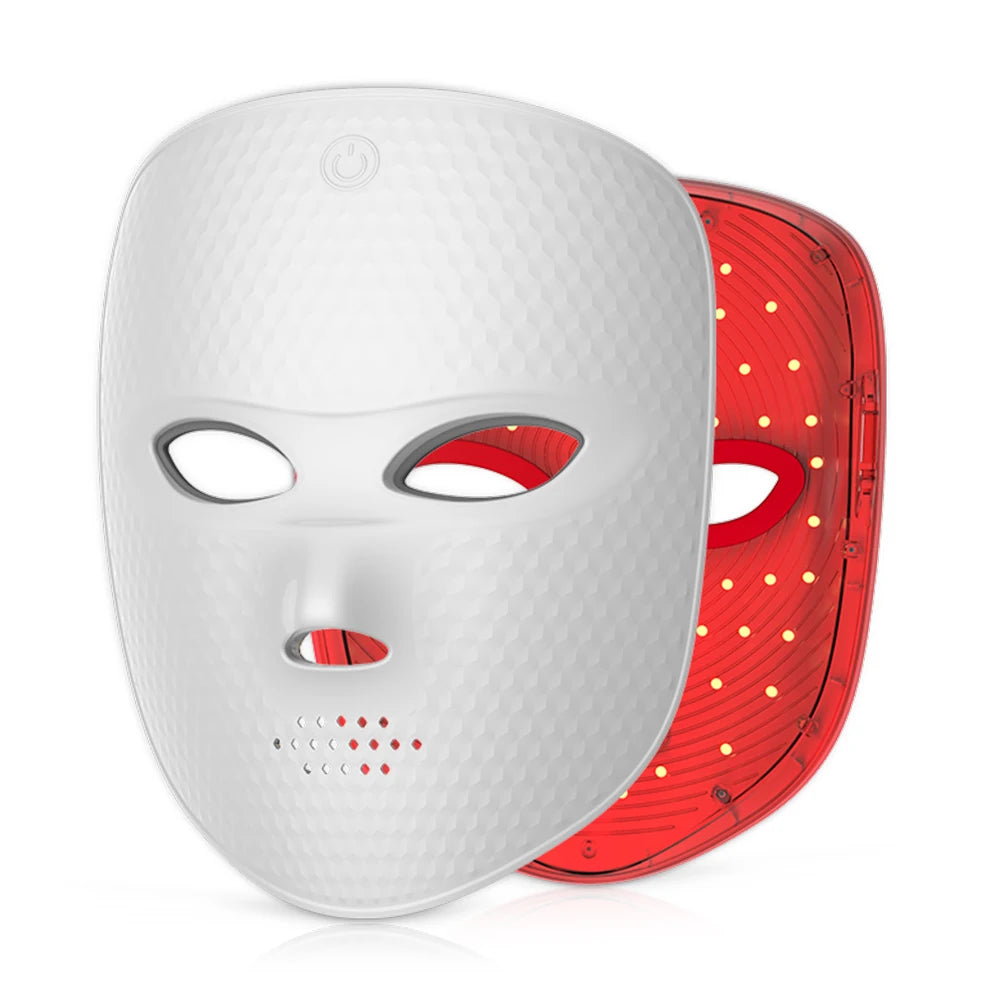 7 Colors LED Facial Mask Light Therapy Red Light Facial Mask for Anti-Aging Rejuvenation Brighten Skin Beauty Device