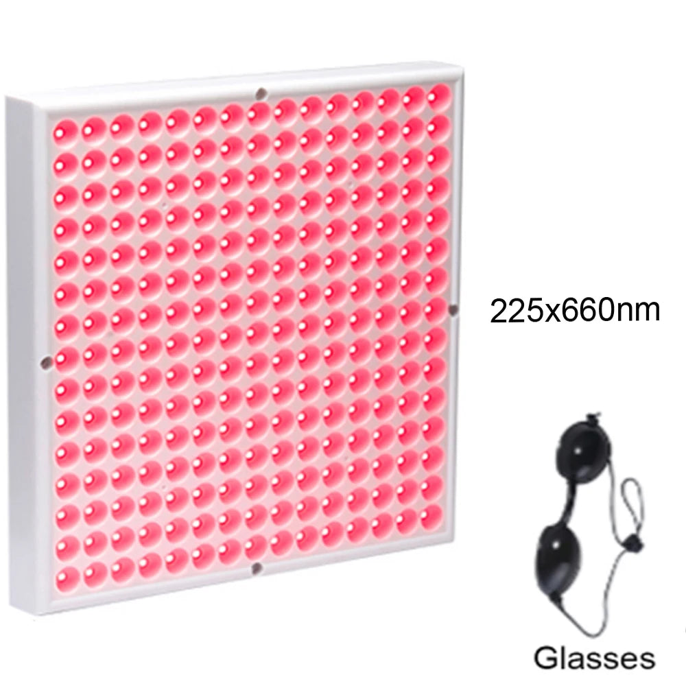 Anti Aging 850nm Infrared Panel Therapy, 660nm Red LED Facial Light Therapy  225 LED Red Light