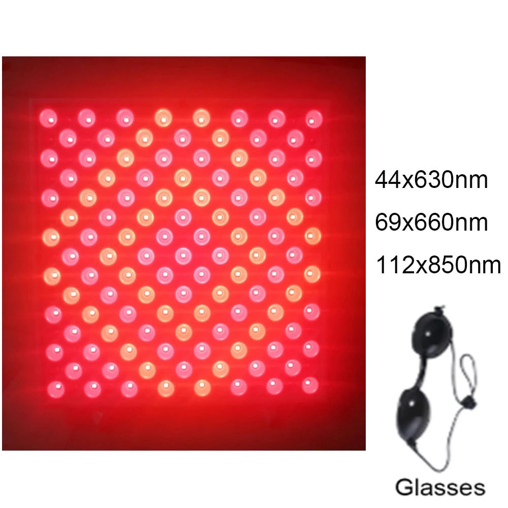 Anti Aging 850nm Infrared Panel Therapy, 660nm Red LED Facial Light Therapy  225 LED Red Light