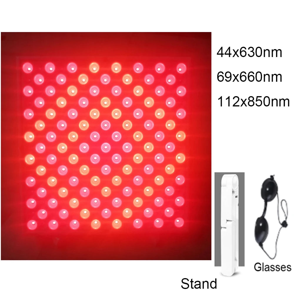 Anti Aging 850nm Infrared Panel Therapy, 660nm Red LED Facial Light Therapy  225 LED Red Light