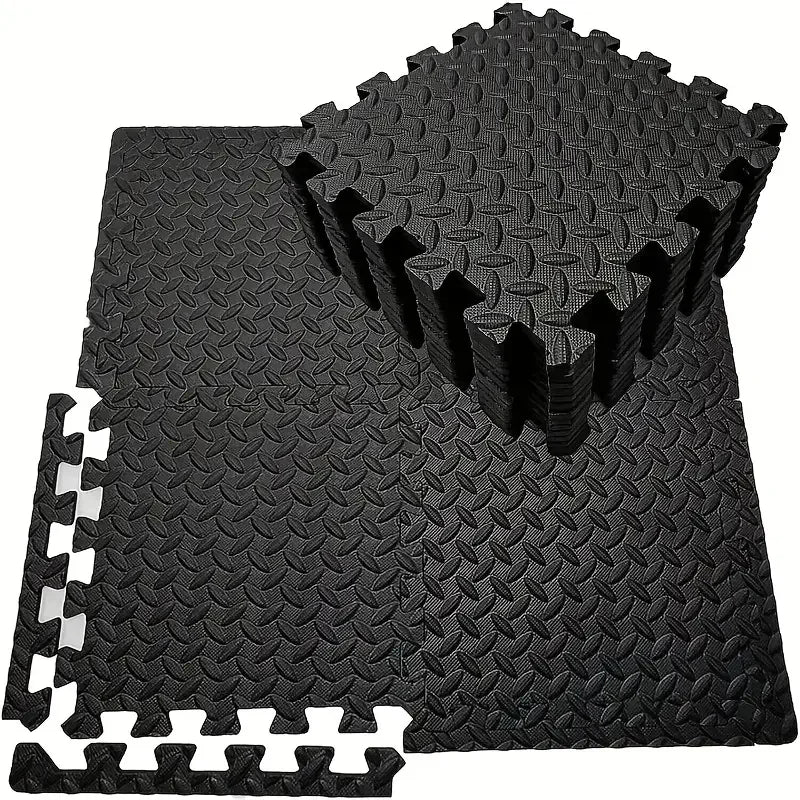 16Pcs Non-slip Waterproof Fitness Mat Shock-absorbing Floor Protection Splicing Exercise Mat Power Yoga Training Floor Tiles