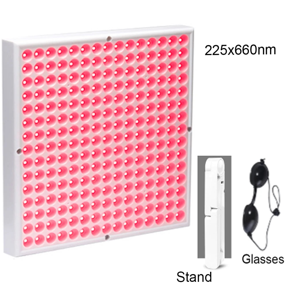 Anti Aging 850nm Infrared Panel Therapy, 660nm Red LED Facial Light Therapy  225 LED Red Light